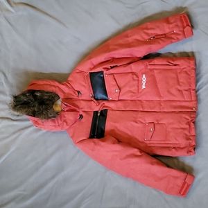 Insulated Volcom Hooded Snowboarding Jacket